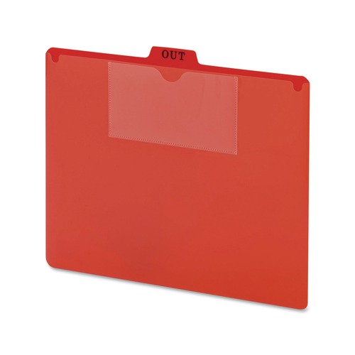 File Folders | Smead 51920 2-Pocket Style 1/5-Cut Top Tab Out 8.5 in. x 11 in. Poly Out Guide - Red (50/Box) image number 0