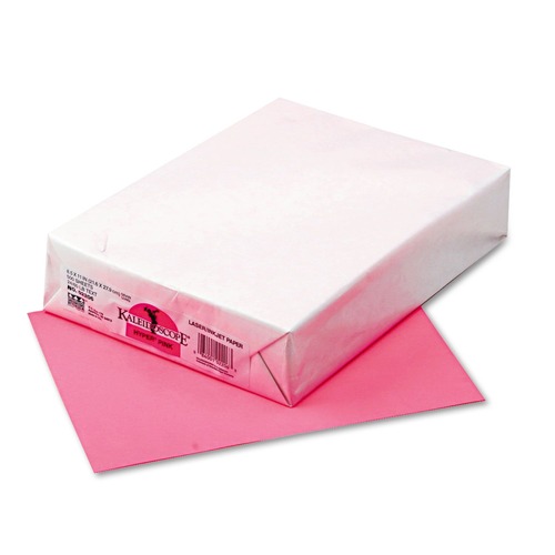 Just Launched | Pacon P102206 24 lbs. 8-1/2 in. x 11 in. Kaleidoscope Multipurpose Colored Paper - Hyper Pink (500/Ream) image number 0