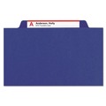 File Folders | Smead 14077 6 SafeSHIELD Fasteners 2 Dividers Letter Size 6-Section Pressboard Top Tab Pocket Classification Folders - Dark Blue (10/Box) image number 2