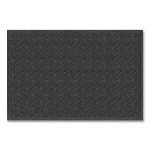 Floor Mats | Apache Mills 60461190140000600 48 in. x 72 in. Ecomat Crosshatch Entry Mat - Charcoal image number 0
