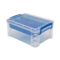 Boxes & Bins | Advantus 37371 Super Stacker Divided Storage Box with 6 Sections - Clear/Blue image number 0