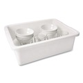 Cleaning Carts | Rubbermaid Commercial FG334992WHT 15 in. x 20 in. x 5 in. Bus/Utility Box - White image number 1