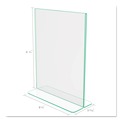 Office Presentation Supplies | Deflecto 5991790 8.5 in. x 11 in. Insert Superior Image Premium Green Edge Sign Holders - Clear/Green image number 6