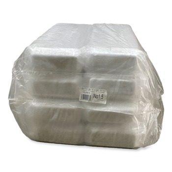 GEN 15WH 8.38 in. x 3.94 in. x 1.1 in. #1.5 Meat Trays - White (1,000/Carton)