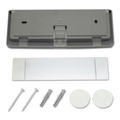 Floor Signs & Safety Signs | Durable 497737 6.75 in. x 0.63 in. x 5.13 in. Click Sign Holder For Interior Walls - Gray image number 0