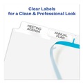 Dividers & Tabs | Avery 11492 11 in. x 8.5 in. 5-Tab Big Tab Clear Label Dividers - White Tabs/White (5/Pack) image number 3