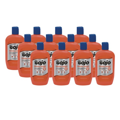 Hand Soaps | GOJO Industries 0957-12 Natural Orange 14 oz. Pumice Hand Cleaner - Citrus (12/Carton) image number 0