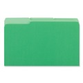 File Folders | Universal UNV15302 1/3-Cut Tabs Legal Size Interior File Folders - Green (100/Box) image number 2