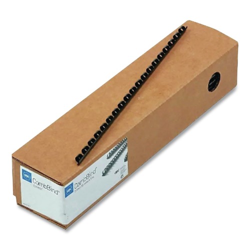 Back to School Sale | GBC 4000068 1/2 in. Diameter 90 Sheet Capacity CombBind Standard Spines - Black (100/Box) image number 0
