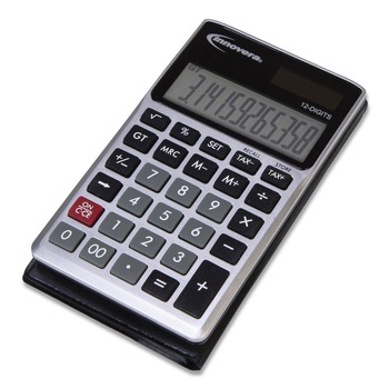 CALCULATORS | Innovera IVR15922 12-Digit LCD Display Dual Power Pocket Calculator