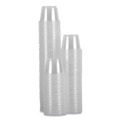 Food Trays, Containers, and Lids | Boardwalk BWKPRTN1TS 1 oz Plastic Souffle/Portion Cups - Clear (2500/Carton) image number 2