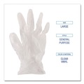 Disposable Gloves | Boardwalk BWK365LCT 2.6 mil 9.5 in. Long Powder-Free General Purpose Vinyl Gloves - Large, Clear (100/Box, 10 Boxes/Carton) image number 7
