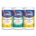 Hand Wipes | Clorox 30208 7 in. x 8 in. 1-Ply Disinfecting Wipes - Fresh Scent/Citrus Blend, White (75/Canister, 3 Canisters/Pack) image number 0
