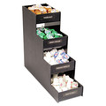 Food Service | Vertiflex Commercial Grade VFC-1916RC 6 in. x 19 in. x 15.88 in. 8-Compartments Narrow Condiment Organizer - Black image number 2