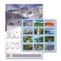Notebooks & Pads | AT-A-GLANCE DMW20128 12-Month: Jan 2026 to Dec 2026 15.5 in. x 22.75 in. Landscape Photography Scenic Monthly Wall Calendar - White/Multicolor Sheets image number 4