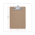 Clipboards | Universal UNV40304VP 1.25 in. Clip Capacity 8.5 in. x 11 in. Hardboard Clipboard - Brown (3/Pack) image number 2