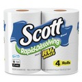 Toilet Paper | Scott 47617 Rapid-Dissolving Toilet Paper - White (4/Rolls/Pack, 12 Packs/Carton) image number 0