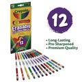 Pencils | Crayola 684412 3.3 mm 2B Erasable Color Pencil Set - Assorted Lead and Barrel Colors (12/Box) image number 4