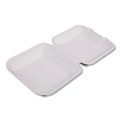  | Eco-Products EP-HC91 9 in. x 9 in. x 3 in. Sugarcane Bagasse Hinged Clamshell Containers - White (200/Carton) image number 1