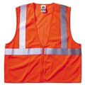 Safety & First Aid | Ergodyne 21045 Polyester Mesh GloWear 8210Z Class 2 Economy Vest with Zipper Closure - Large to Extra Large ,Orange image number 0
