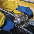 Safety & First Aid | Ansell 97790 A70 Polyethylene-Coated Fabric Chemical Spray Protection Aprons - One Size Fits Most, Yellow (100/Carton) image number 3