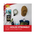 Hook & Loop Fasteners | Command 17081-6ES 3 lbs. Capacity Plastic Decorative Hooks - Medium White (6/Pack) image number 3