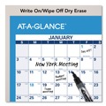 Bulletin Boards | AT-A-GLANCE PM200-28 12-Month (Jan to Dec): 2026 36 in. x 24 in. Horizontal Reversible/Erasable Wall Planner - White/Blue Sheets image number 2