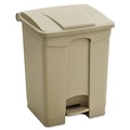 Trash & Waste Bins | Safco 9922TN 17 Gallon Large Capacity Plastic Step-On Receptacle - Tan image number 0
