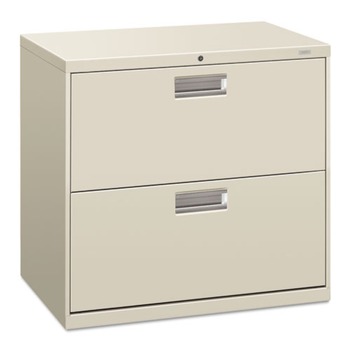HON H672.L.Q Brigade 600 Series 30 in. x 18 in. x 28 in. File 2 Legal/Letter Size Lateral File Drawers - Light Gray