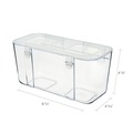 Boxes & Bins | Deflecto 29201CR 8.8 x 4 x 4.38 Stackable Caddy Organizer - Medium/White image number 8