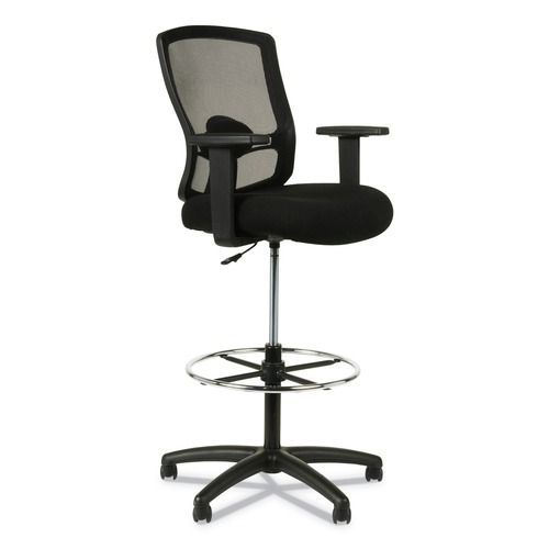 Office Chairs | Alera ALEET4614 Etros Series 25.19 in. to 35.23 in. Seat Height Mesh Stool - Black image number 0
