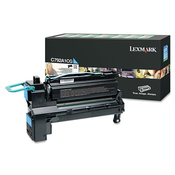 Lexmark C792A1CG Return Program 6000 Page-Yield Toner - Cyan