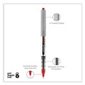 Pens | uni-ball 60139 VISION Fine 0.7 mm Stick Roller Ball Pen - Red Ink Silver/Red/Clear Barrel (1-Dozen) image number 3