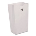 Food Service | Ross & Wallace Paper Products 120301500PK/BL Grocery Paper Bags, 1# Size, 30# Basis Weight, 3.5-in x 2.25-in x 6.63-in, White, 500/Bundle image number 1