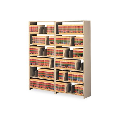 Office Filing Cabinets & Shelves | Tennsco 1276AC 36 in. x 12 in. x 76 in. Steel Snap-Together Six-Shelf Closed Add-On - Sand image number 0