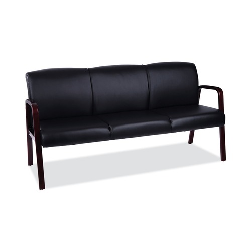 Office Furniture & Lighting | Alera ALERL2319M Reception Lounge WL Series 65.13 in. x 26.13 in. x 33 in. 3-Seat Sofa - Black image number 0