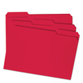 File Folders | Smead 17734 0.75 in. Expansion Assorted 1/3-Cut Tabs Legal Size Reinforced Top Tab Colored File Folders - Red (100/Box) image number 3