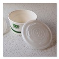 Food Trays, Containers, and Lids | Eco-Products EP-ECOLID-SPL 12 oz./16 oz./32 oz. World Art PLA-Laminated Plastic Soup Container Lids - White (500/Carton) image number 7