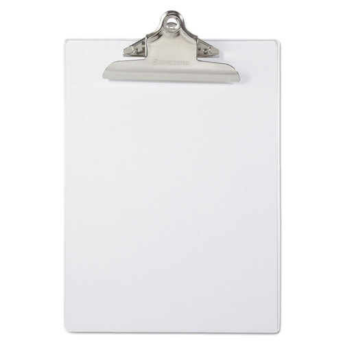 Clipboards | Saunders 21803 1 in. Clip Capacity Holds 8.5 in. x 11 in. Sheets Recycled Plastic Clipboard with Ruler Edge - Clear image number 0