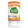 All-Purpose Cleaners | Seventh Generation SEV 22813 70-Count 7 in. x 8 in. Botanical Disinfecting Wipes - Lemongrass Citrus (6/Carton) image number 1