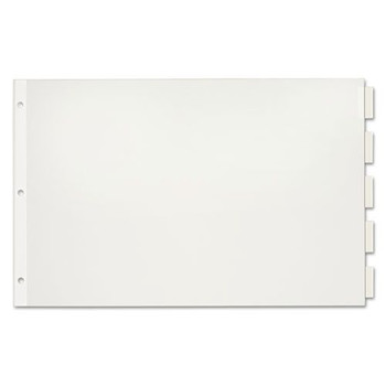 Cardinal 84812 11 in. x 17 in. 5-Tab Paper Insertable Dividers - White, Clear Tabs
