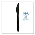Cutlery | Boardwalk BWKKNIFEBLPP Mediumweight Polypropylene Plastic Knife Cutlery - Black (1000/Carton) image number 4