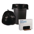 Trash Bags | Boardwalk X8046SKKR01 40 in. x 46 in. 45 gal. 1.2 mil Recycled Low-Density Polyethylene Can Liners - Black (100/Carton) image number 2