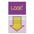 Page Flags | Redi-Tag B72039 Pop-Up Fab Page Flags with Dispenser - Purple/Yellow/Yellow/Teal (100/Pack) image number 2