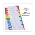Dividers & Tabs | Universal UNV24810 11 in. x 8.5 in. 12-Tab Jan. to Dec. Deluxe Table of Contents Dividers for Printers - White (1 Set) image number 3