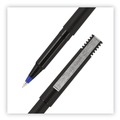 Pens | uni-ball 2013566 Extra-Fine 0.5 mm Stick Roller Ball Pen - Blue Ink Black/Blue Barrel (72/Pack) image number 4