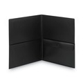 File Folders | Smead 87700 11 in. x 8.5 in. 100-Sheet Capacity Poly 2-Pocket Folder with Snap Closure Security Pocket - Black (5/Pack) image number 3