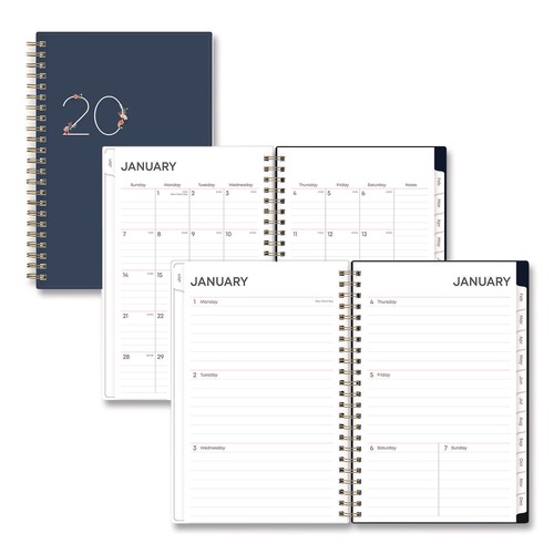Notebooks & Pads | Blue Sky BLS143958 8 in. x 5 in. 12-Month (Jan-Dec 2026) Ashlyn Weekly/Monthly Planner - Navy/Multicolor Cover image number 0