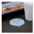 Just Launched | Dart 16FTLS Lift n' Lock Straw Slot 12 - 24 oz. Foam Cup Lids - Translucent (1000/Carton) image number 4