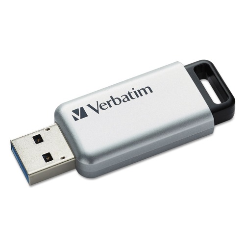 Office Electronics & Batteries | Verbatim 98664 16 GB Store 'n' Go Secure Pro USB Flash Drive with AES 256 Encryption - Silver image number 0